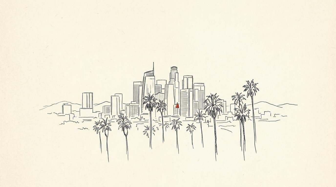 Illustration of the Los Angeles skyline