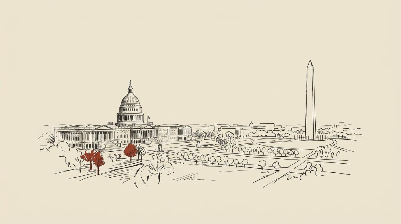 Illustration of the Washington, D.C. skyline