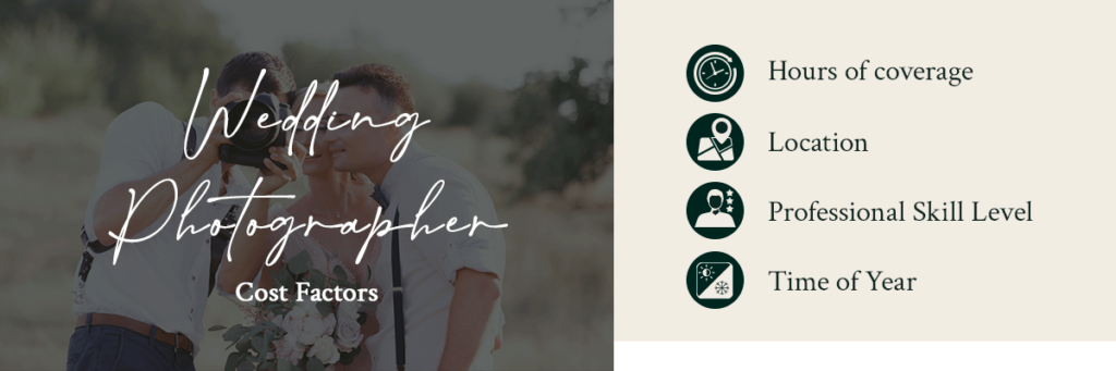 factors that affect wedding photography cost