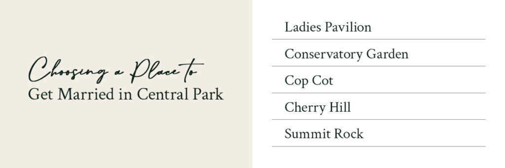 Places to get married in Central Park, NY