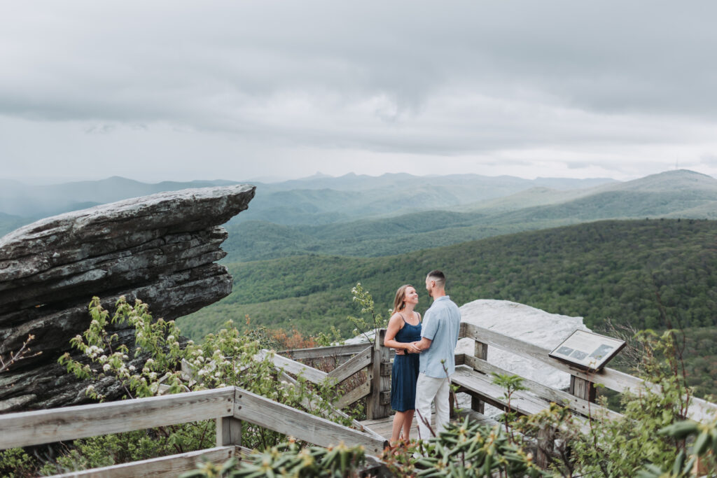 Outdoor engagement photo in Charlotte