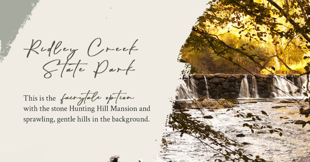 Ridley Creek State Park for engagement photos